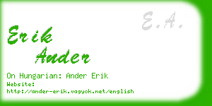 erik ander business card